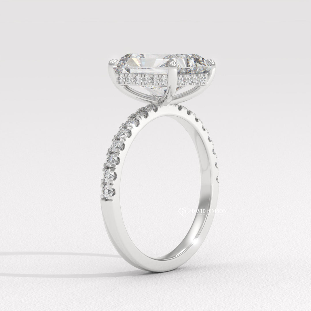 Radiant personalized diamond engagement ring, Radiant exclusive diamond engagement ring, Radiant engraved diamond engagement ring, Radiant affordable luxury diamond engagement ring, Radiant budget diamond engagement ring, 