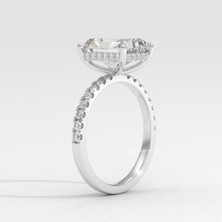 Radiant personalized diamond engagement ring, Radiant exclusive diamond engagement ring, Radiant engraved diamond engagement ring, Radiant affordable luxury diamond engagement ring, Radiant budget diamond engagement ring, 