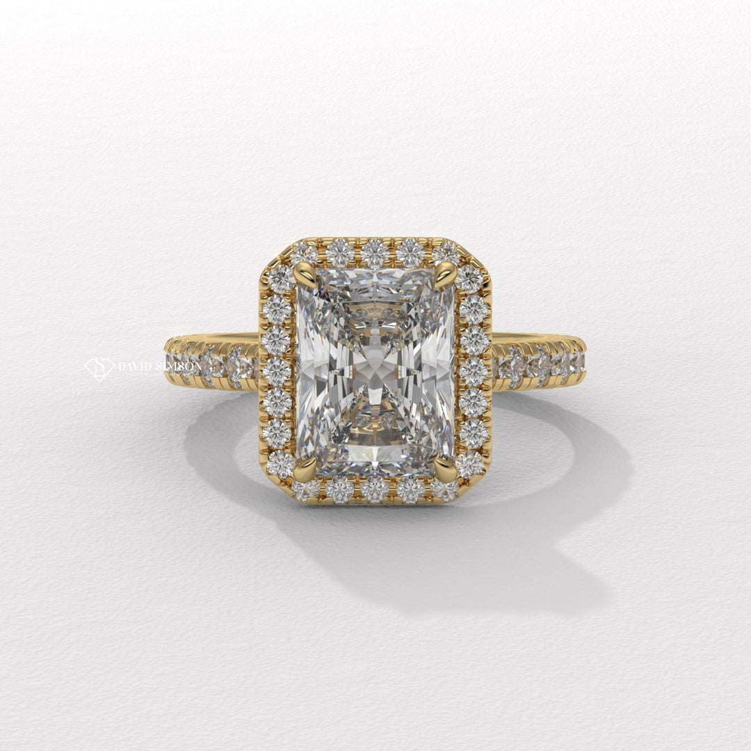 Radiant cushion cut diamond engagement ring, Radiant halo princess cut diamond engagement ring, Radiant brilliant cut diamond engagement ring, 