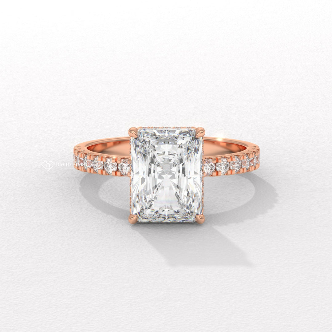 Radiant whimsical engagement ring, Radiant glamorous engagement ring, Radiant sophisticated engagement ring, Radiant trendy engagement ring, Radiant fashionable engagement ring