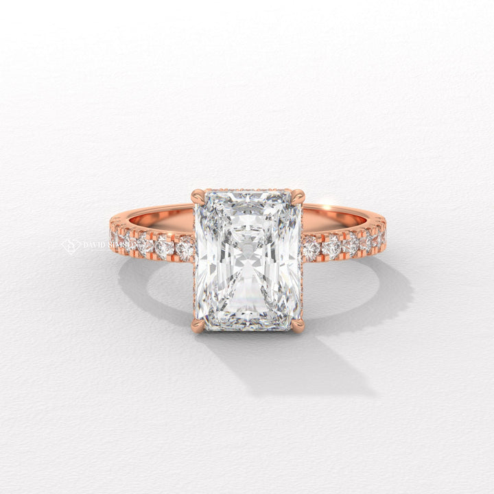 Radiant whimsical engagement ring, Radiant glamorous engagement ring, Radiant sophisticated engagement ring, Radiant trendy engagement ring, Radiant fashionable engagement ring