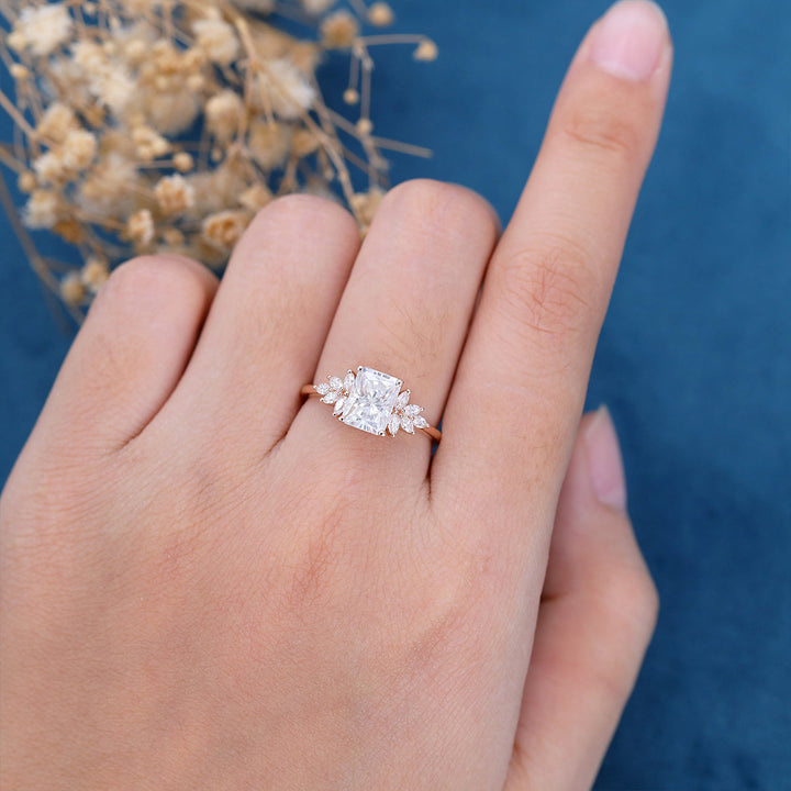 radiant-shaped-moissanite-cluster-engagement-ring