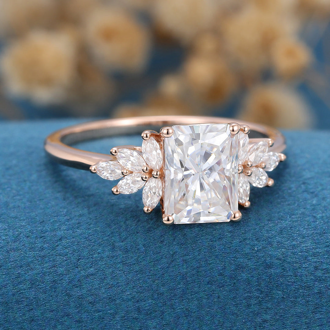 radiant-shaped-moissanite-cluster-engagement-ring