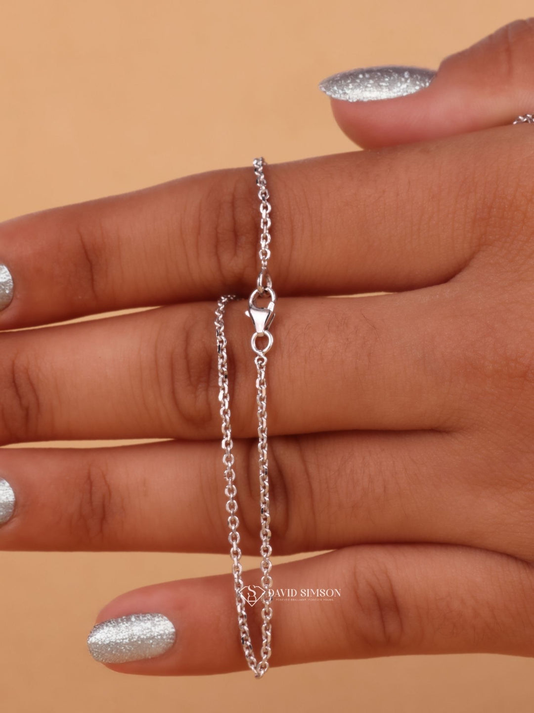 Sun &amp; Moon  Moissanite Diamond Eternity Necklace in Solid Gold