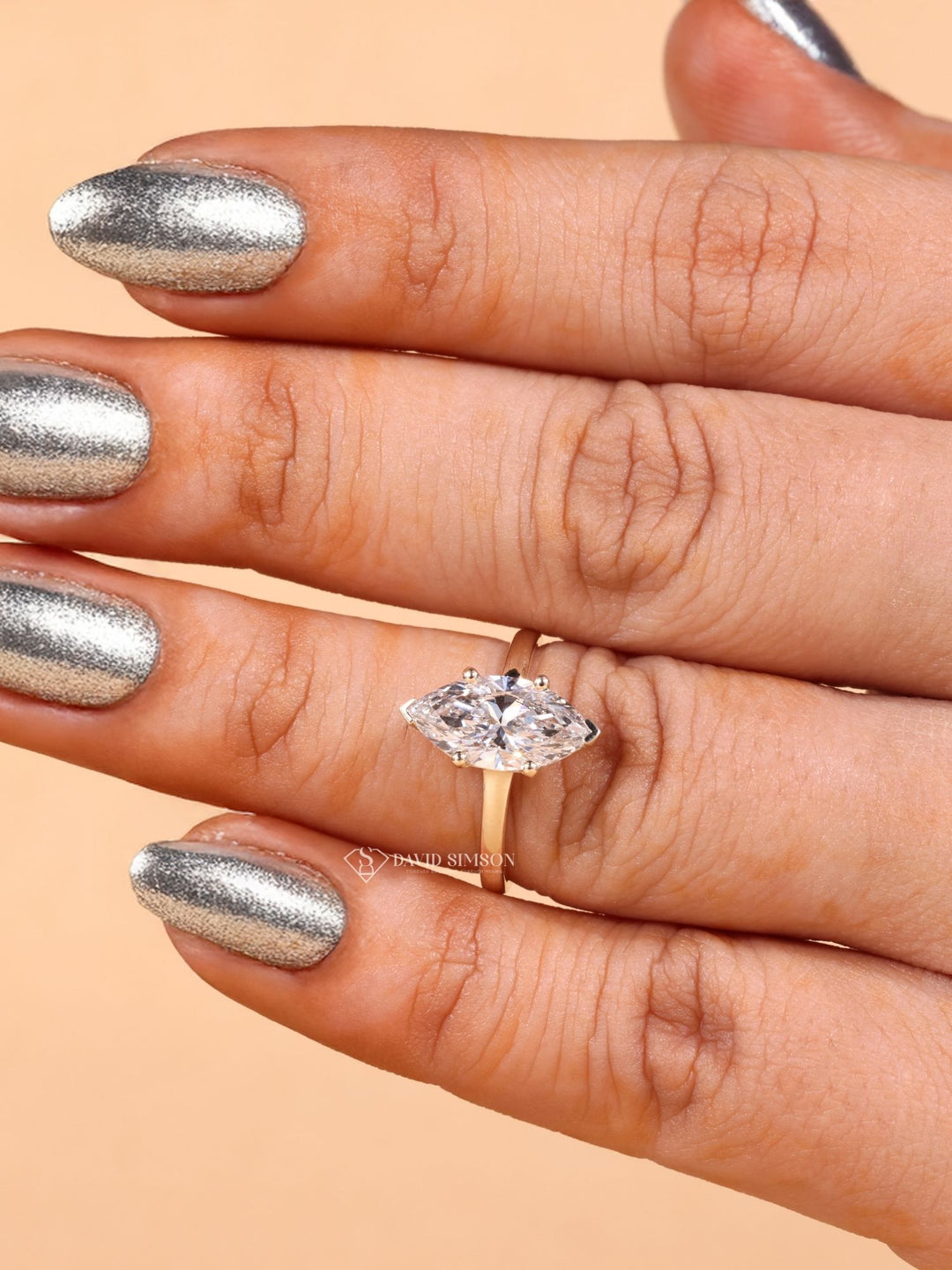 2.50CT-3.50CT Marquise Cut Moissanite Diamond Solitaire Engagement Ring