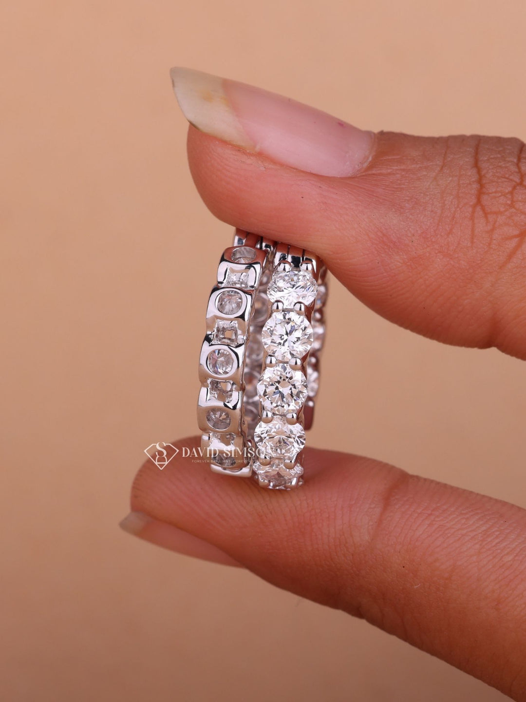 Round Cut Moissanite Diamond Hoops Earrings for Women