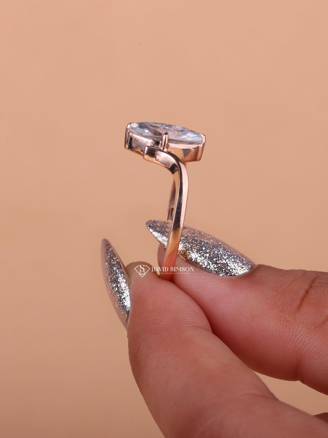 2.0CT-4.0CT Marquise Cut Moissanite Eve Diamond Engagement Ring