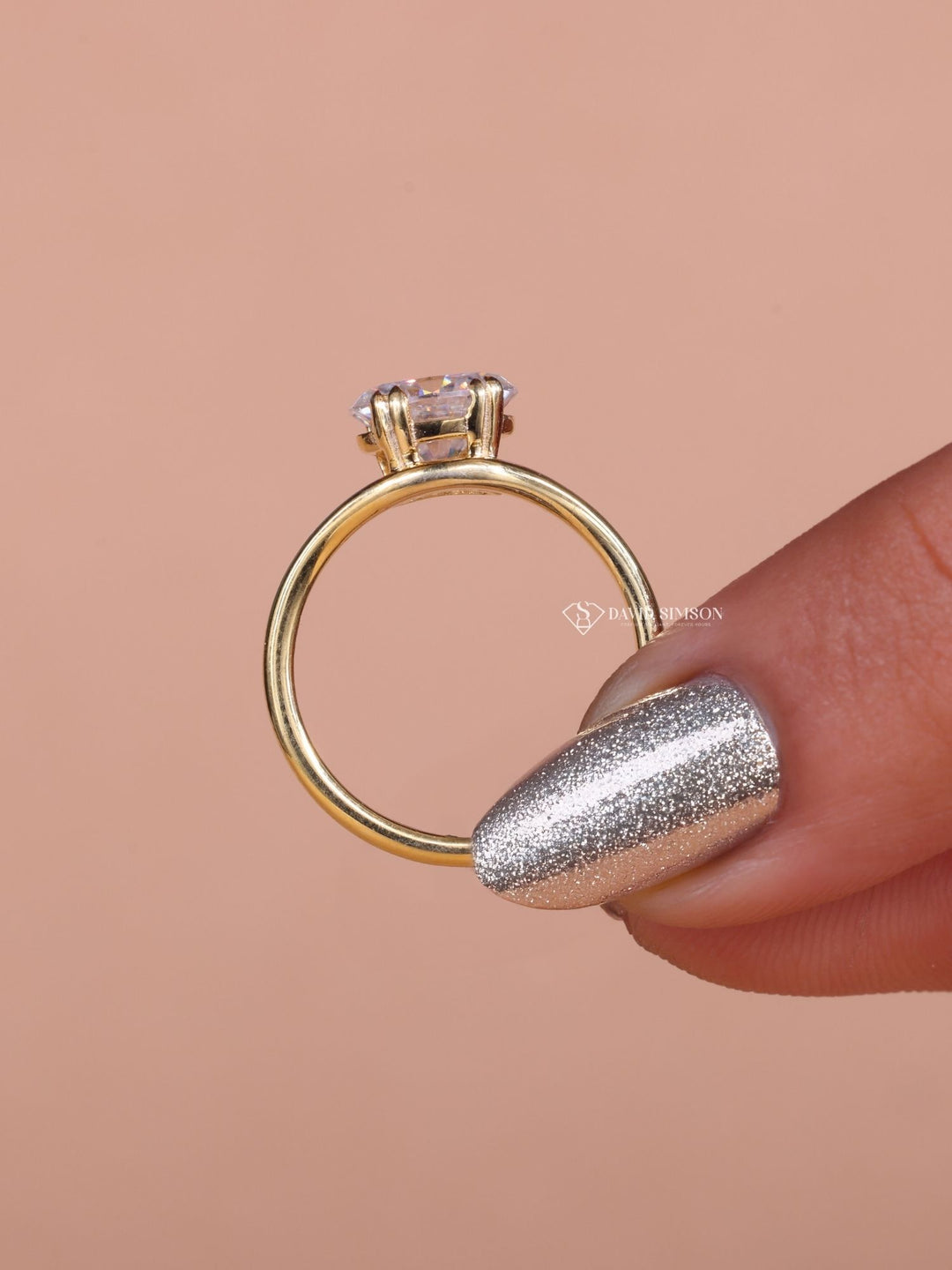 2.50CT-3.50CT East West Oval Cut Moissanite Diamond Wave Engagement Ring