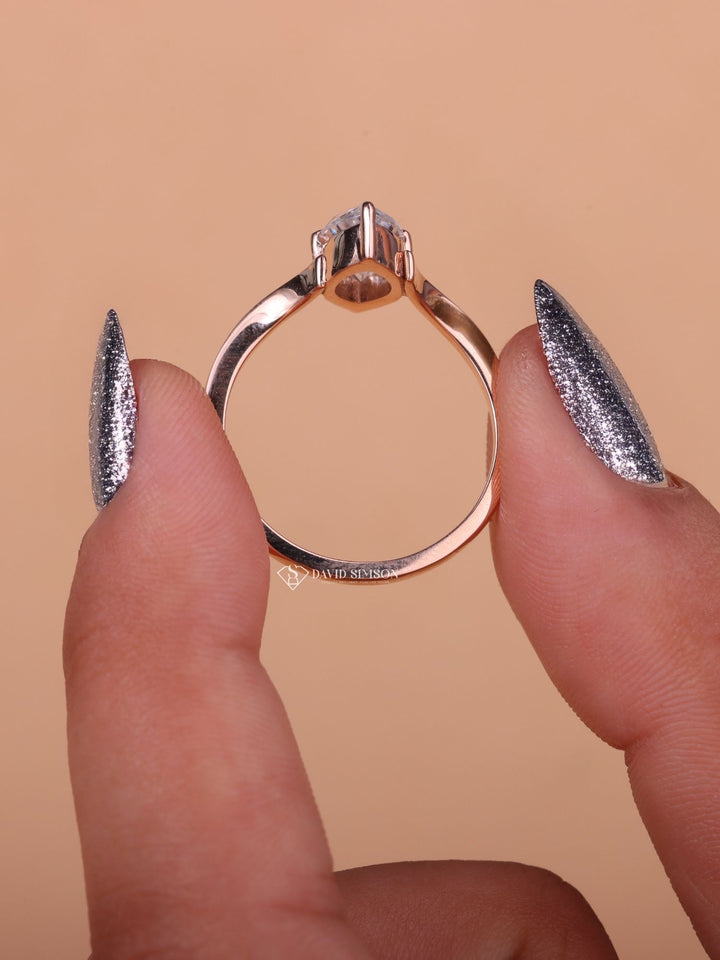 2.0CT-4.0CT Marquise Cut Moissanite Eve Diamond Engagement Ring