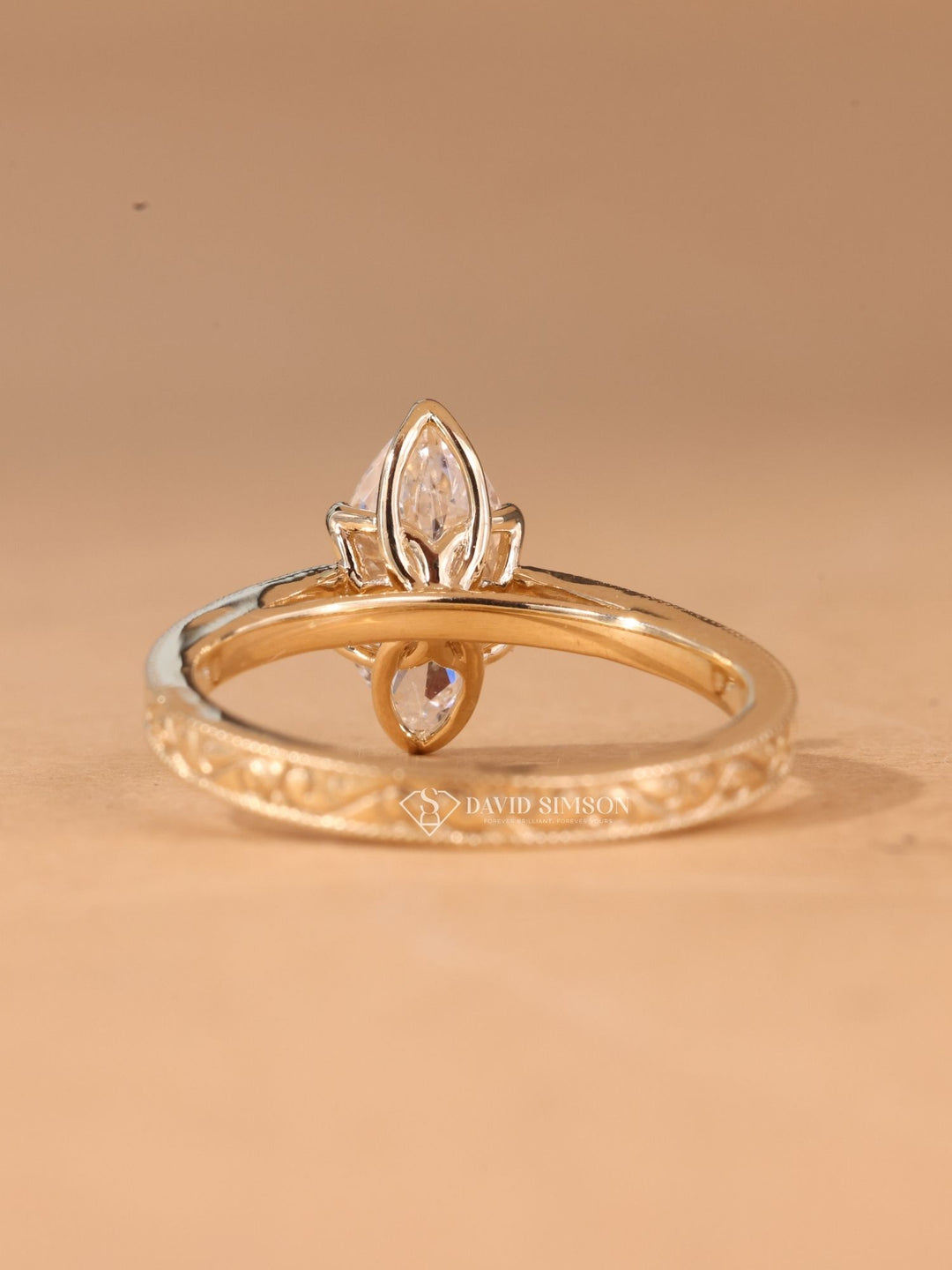 2.50CT-3.50CT Marquise Cut Moissanite Diamond Vintage Pave Engagement Ring