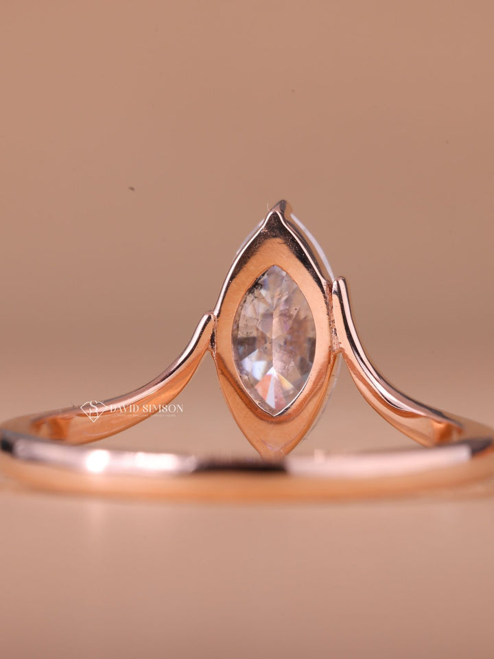 2.0CT-4.0CT Marquise Cut Moissanite Eve Diamond Engagement Ring