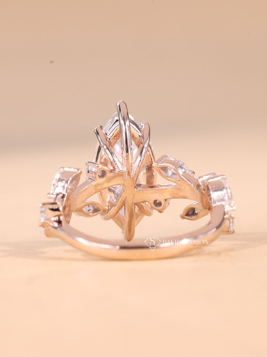 1.50CT-2.50CT Marquise Cut Moissanite Diamond Nature Inspired Engagement Ring