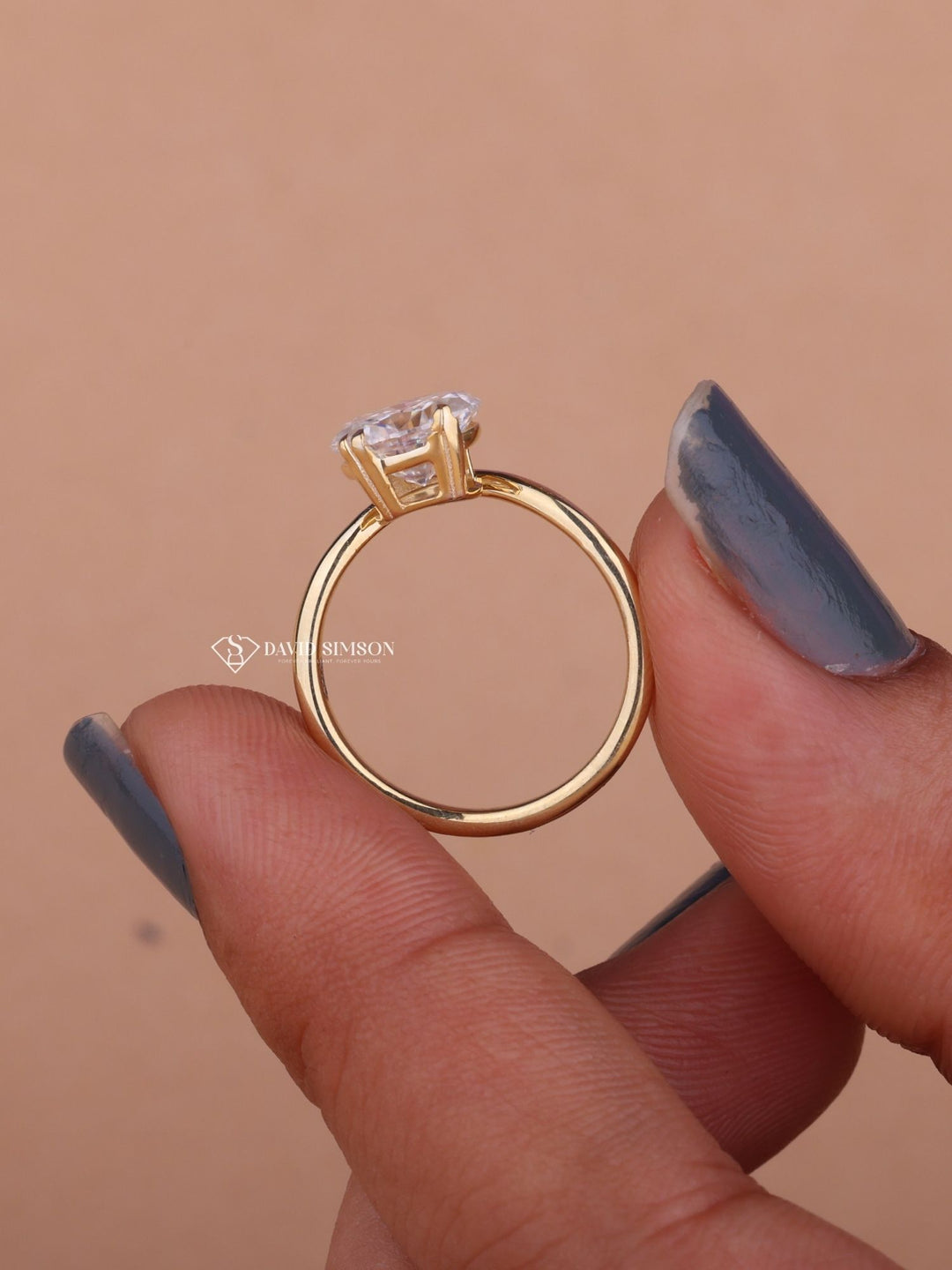 2.50CT-3.50CT Oval Cut Moissanite Diamond Unique Wave Engagement Ring