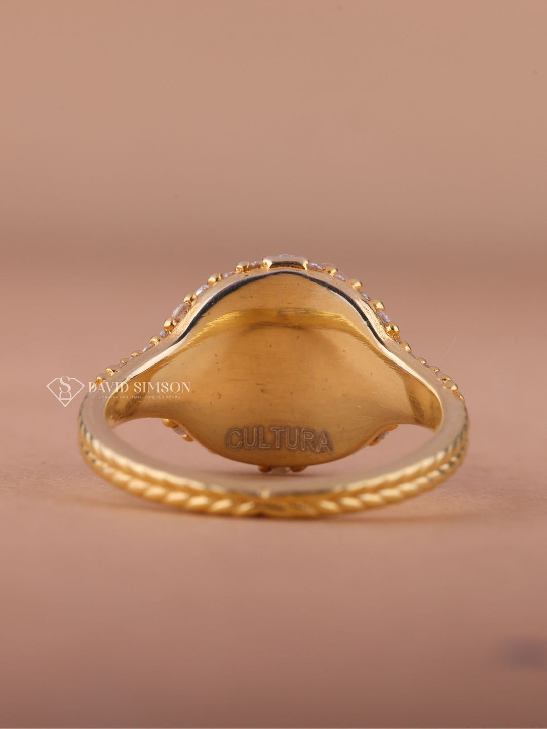 Round Cut Moissanite Diamond Dome Engagement Ring