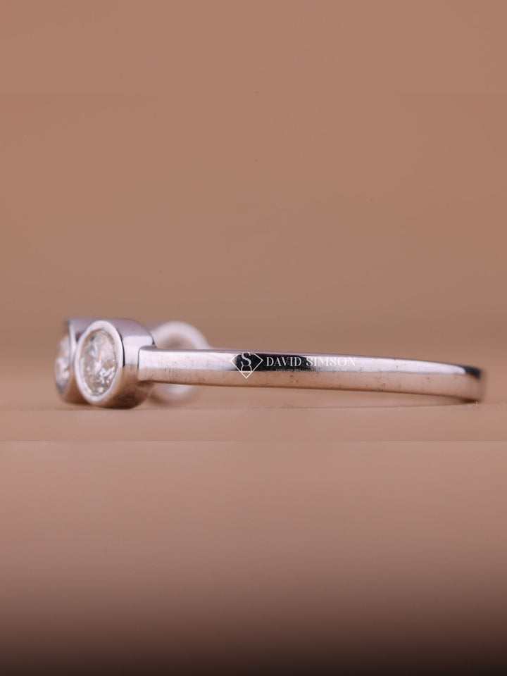 Bezel Set Round Cut Moissanite Diamond Eternity Wedding Band