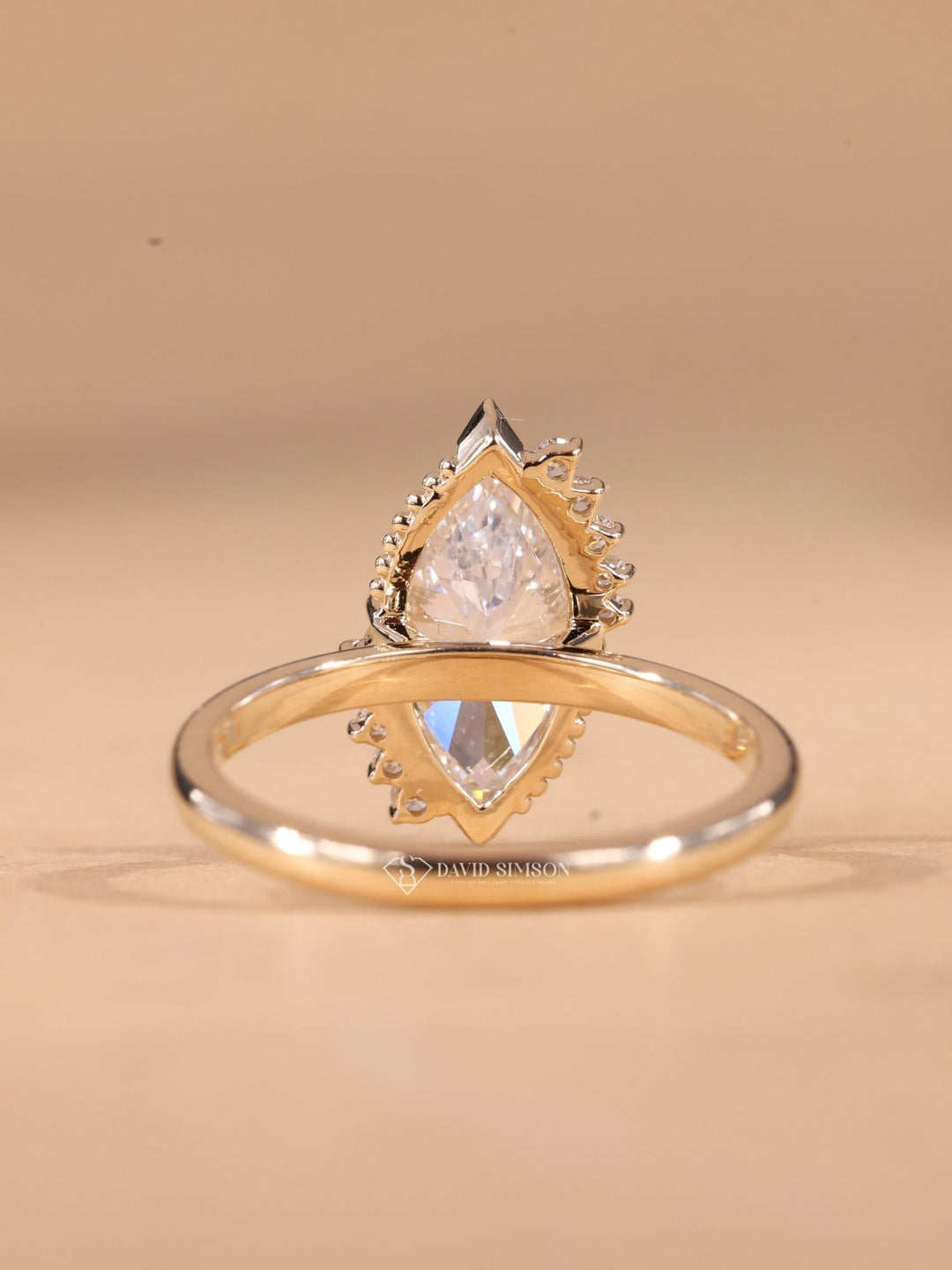 2.0CT-3.0CT Marquise Cut Moissanite Vintage Cluster Diamond Engagement Ring