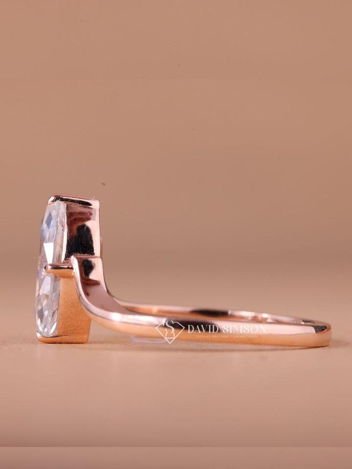 2.0CT-4.0CT Marquise Cut Moissanite Eve Diamond Engagement Ring