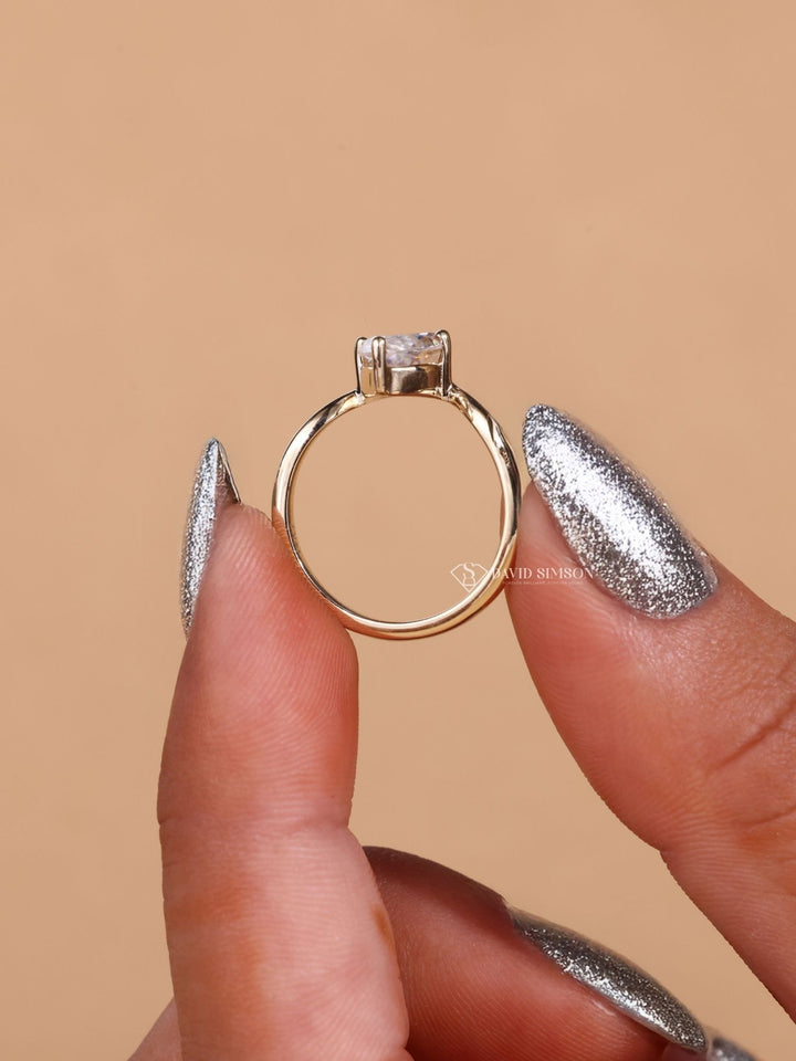 3.0CT-4.0CT Marquise Cut Moissanite Diamond Unique Engagement Ring for Her