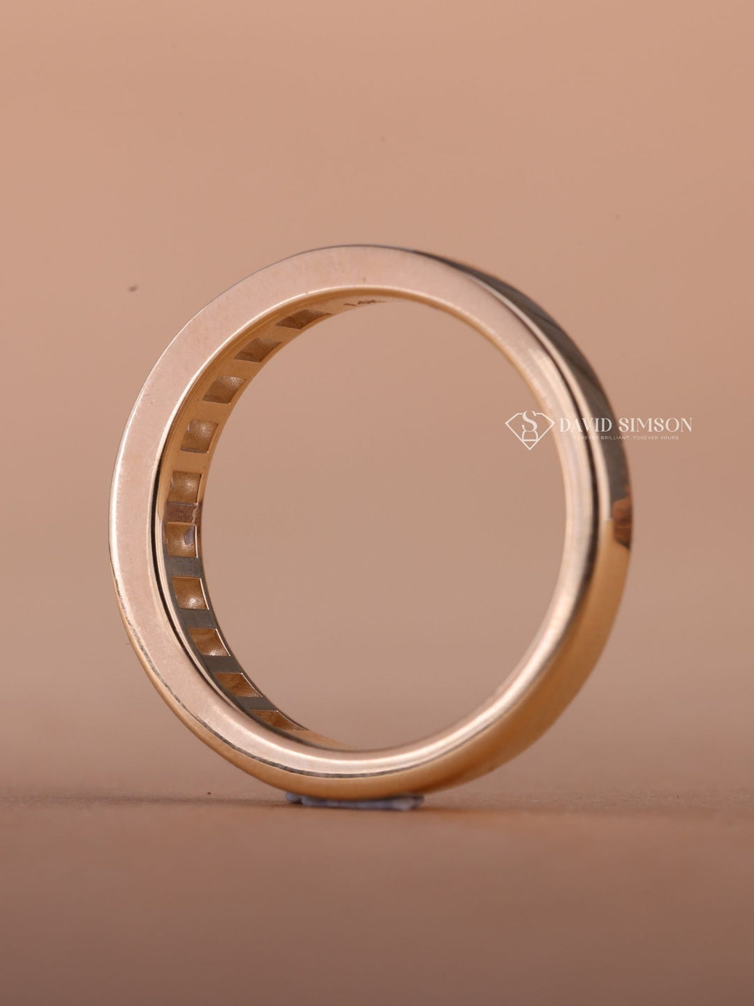 Princess Cut Moissanite Diamond Half Eternity Flush Set Wedding Band