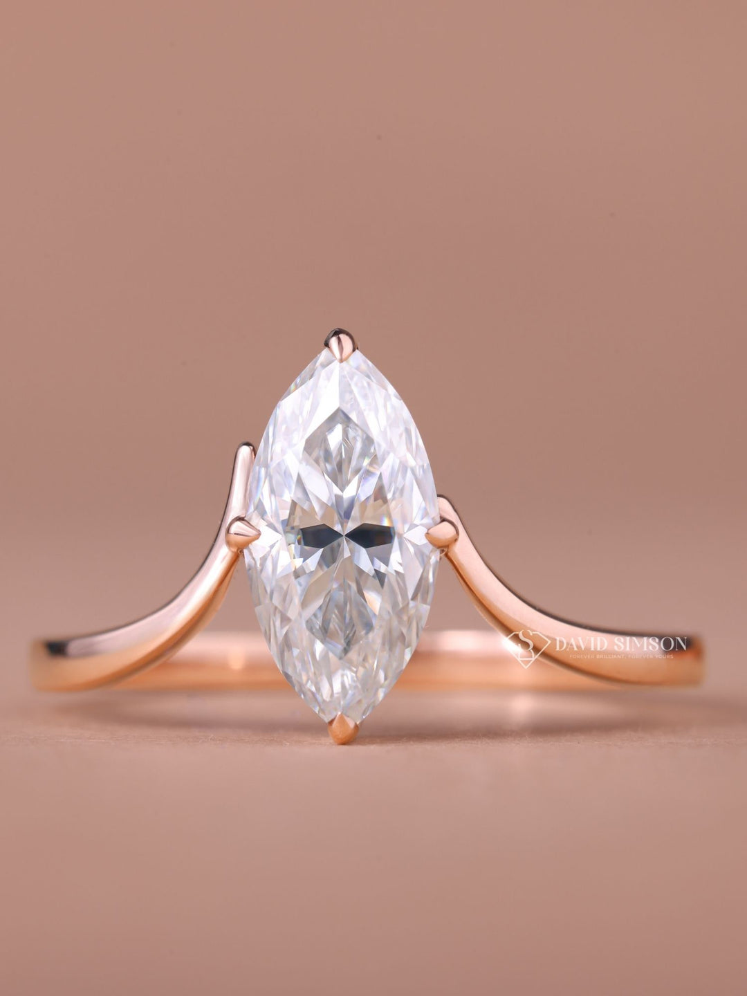 2.0CT-4.0CT Marquise Cut Moissanite Eve Diamond Engagement Ring