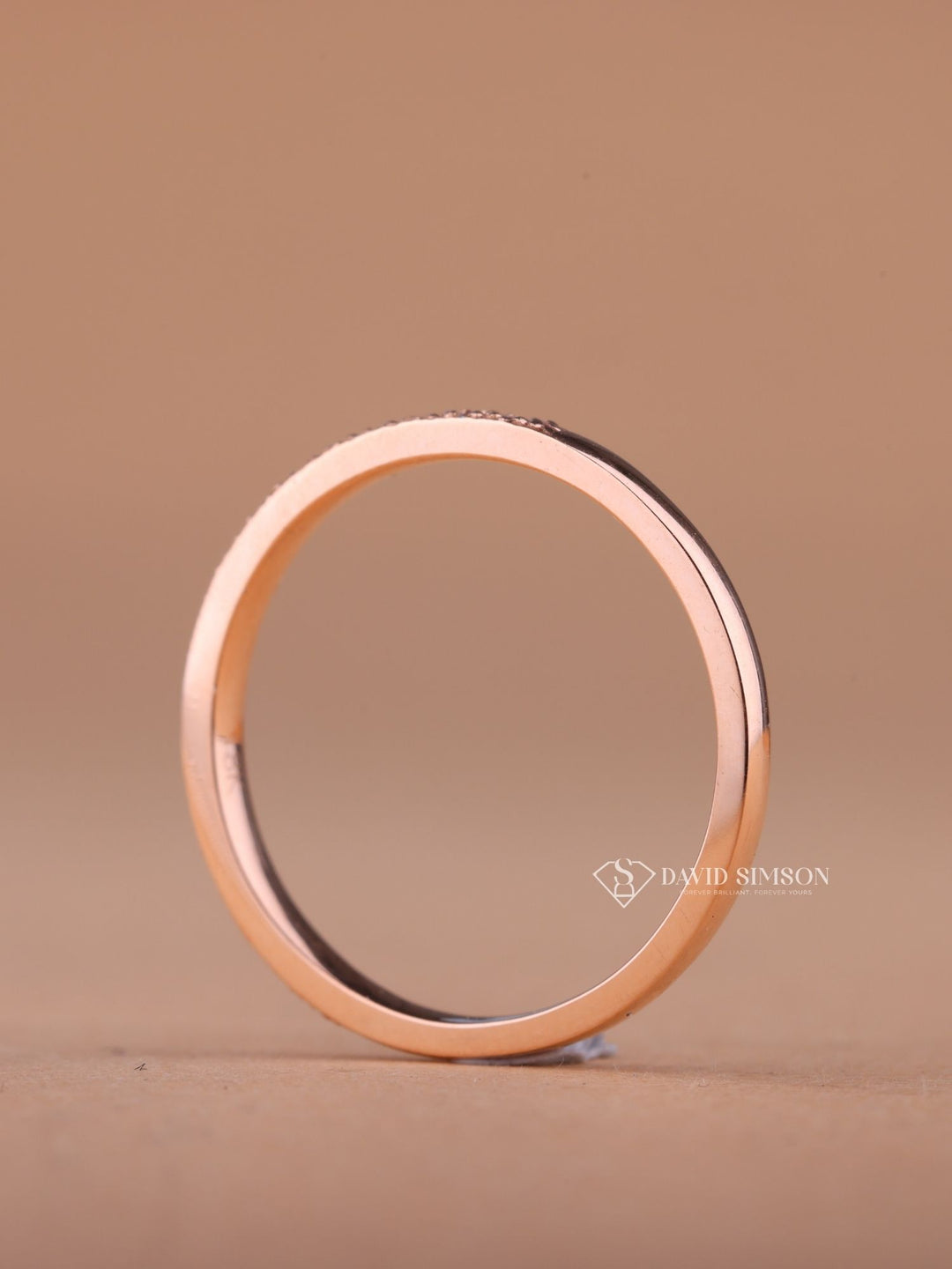 Round Cut Moissanite Diamond Half Eternity Wedding Band for Her