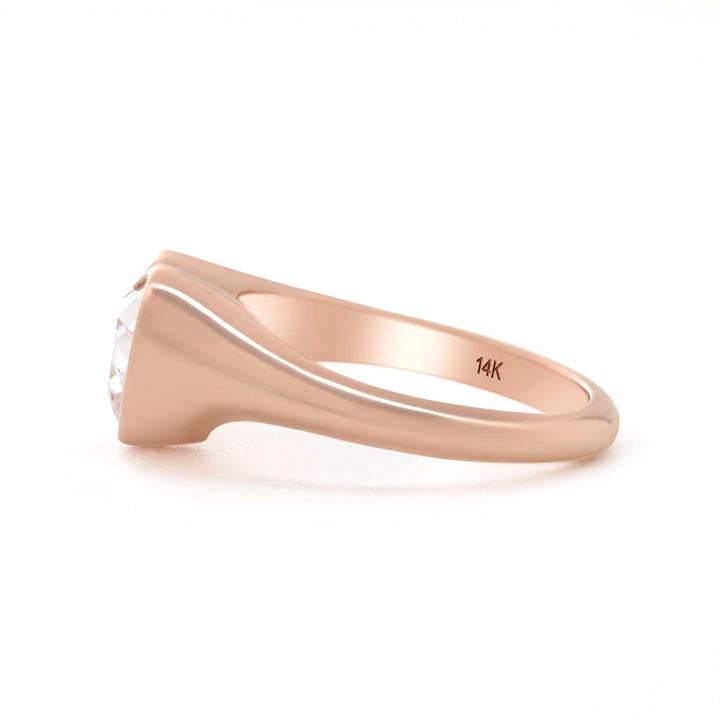 Protective Bezel Ring
Pink Heart Solitaire
Sustainable Jewelry
Fancy Color Moissanite
