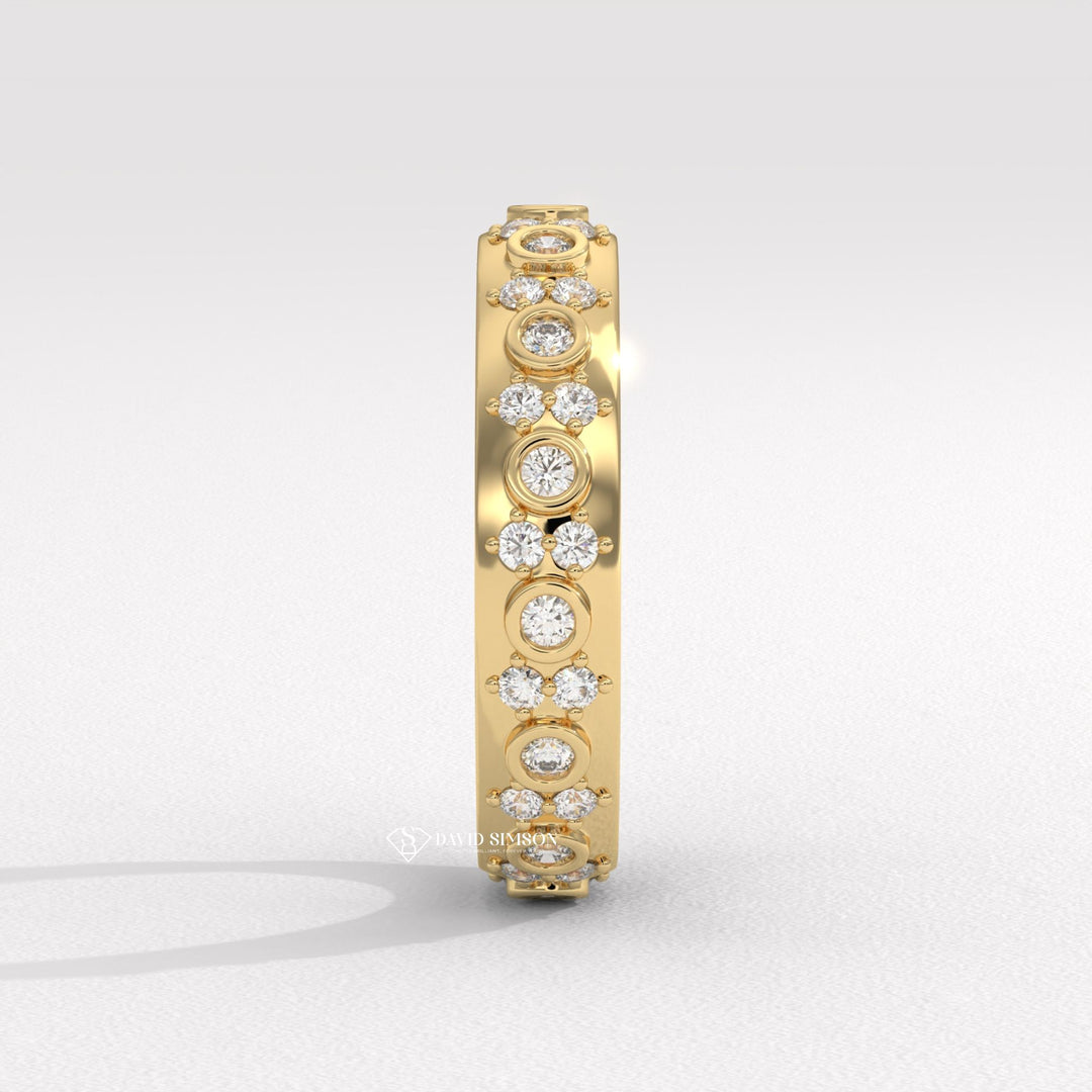  Luxury diamond wedding band, White gold diamond wedding band, Yellow gold diamond wedding band, Rose gold diamond wedding band, Two-tone diamond wedding band, Certified diamond wedding band, Handcrafted diamond wedding band, Artisan diamond wedding