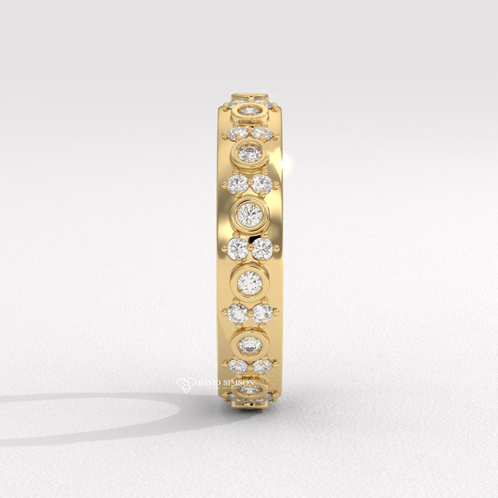  Luxury diamond wedding band, White gold diamond wedding band, Yellow gold diamond wedding band, Rose gold diamond wedding band, Two-tone diamond wedding band, Certified diamond wedding band, Handcrafted diamond wedding band, Artisan diamond wedding