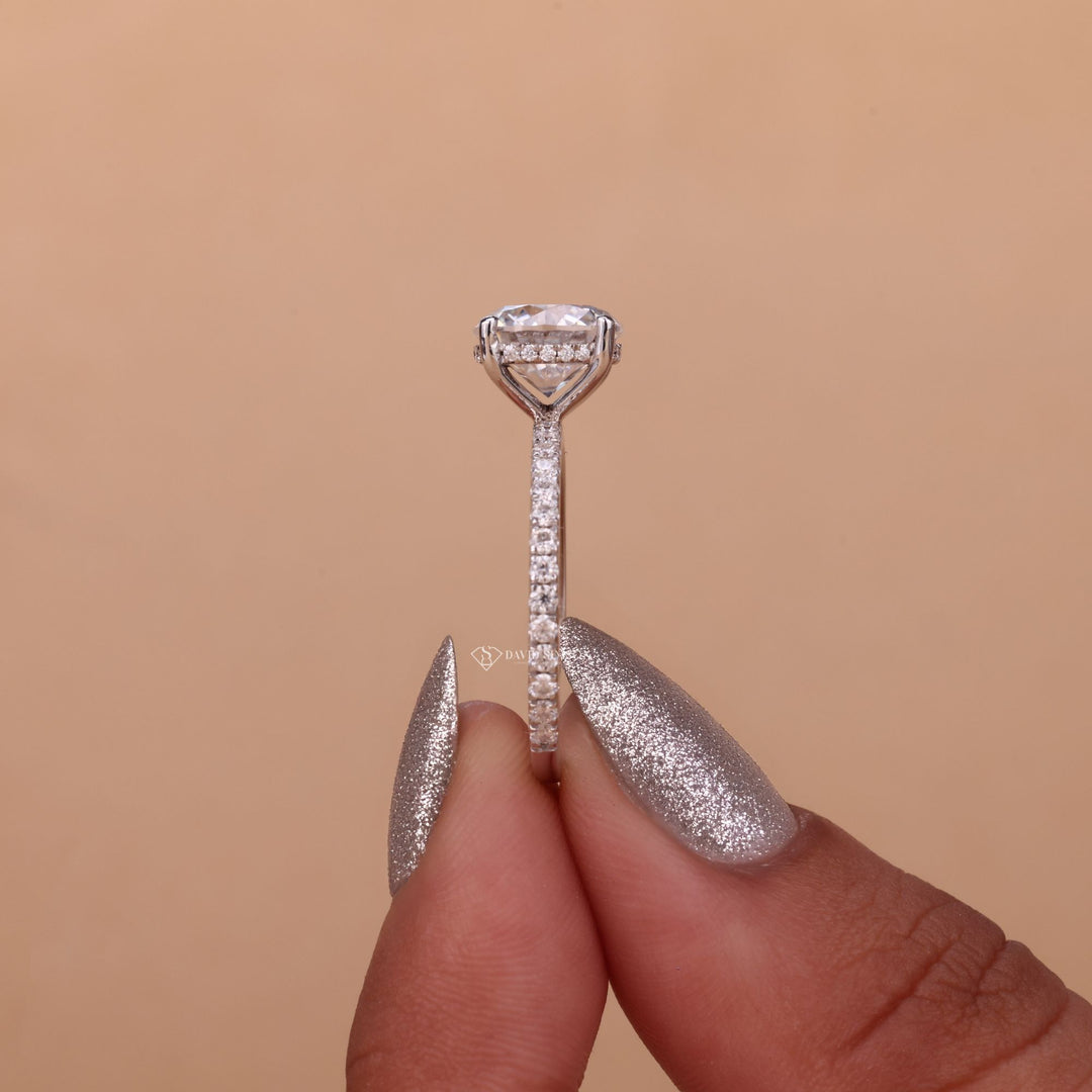 Round Brilliant Cut Moissanite
Moissanite Diamond Ring
Hidden Halo Diamond Ring
