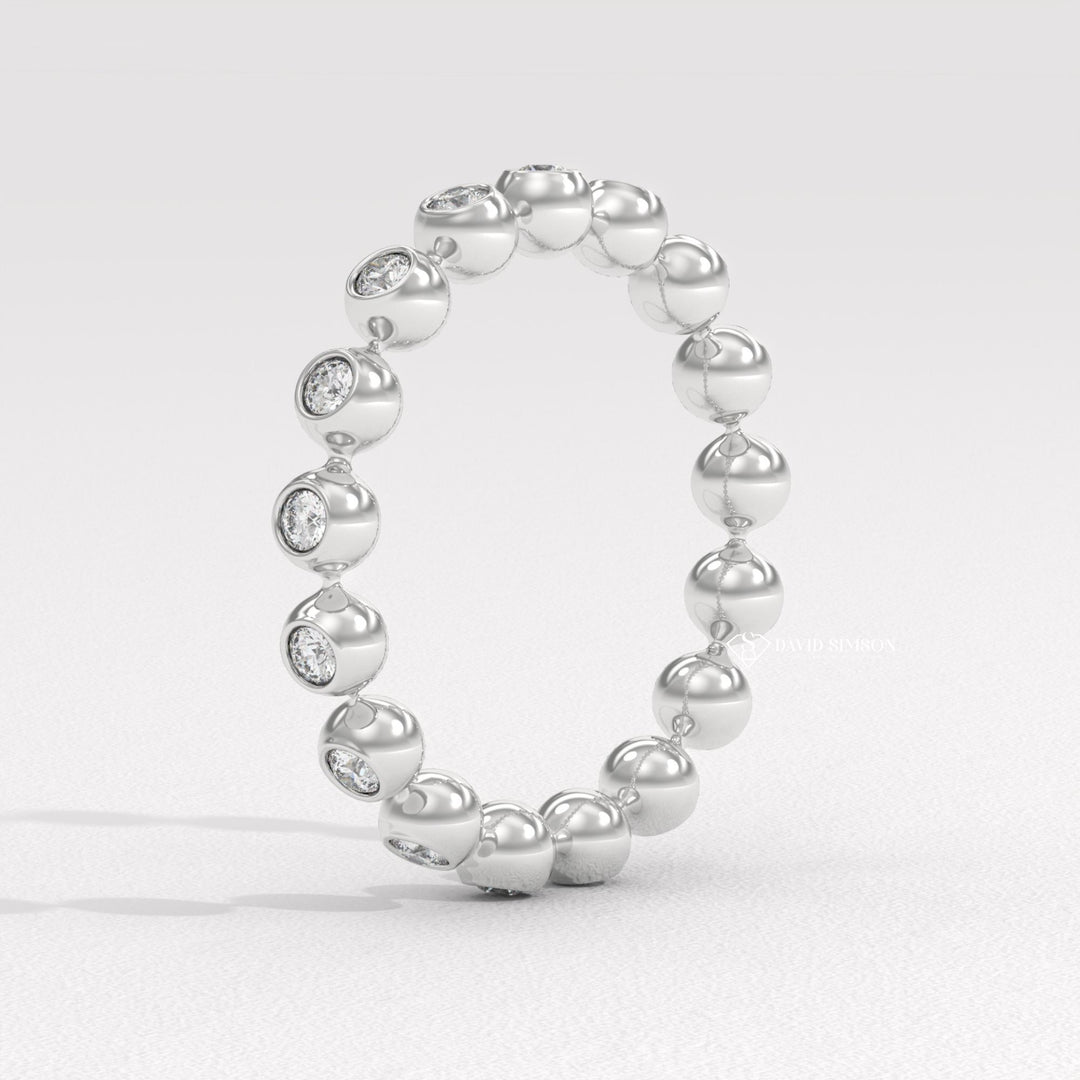 Low Profile Ring
Flush Set Ring
Round Cut Bezel
Dainty Bubble Ring