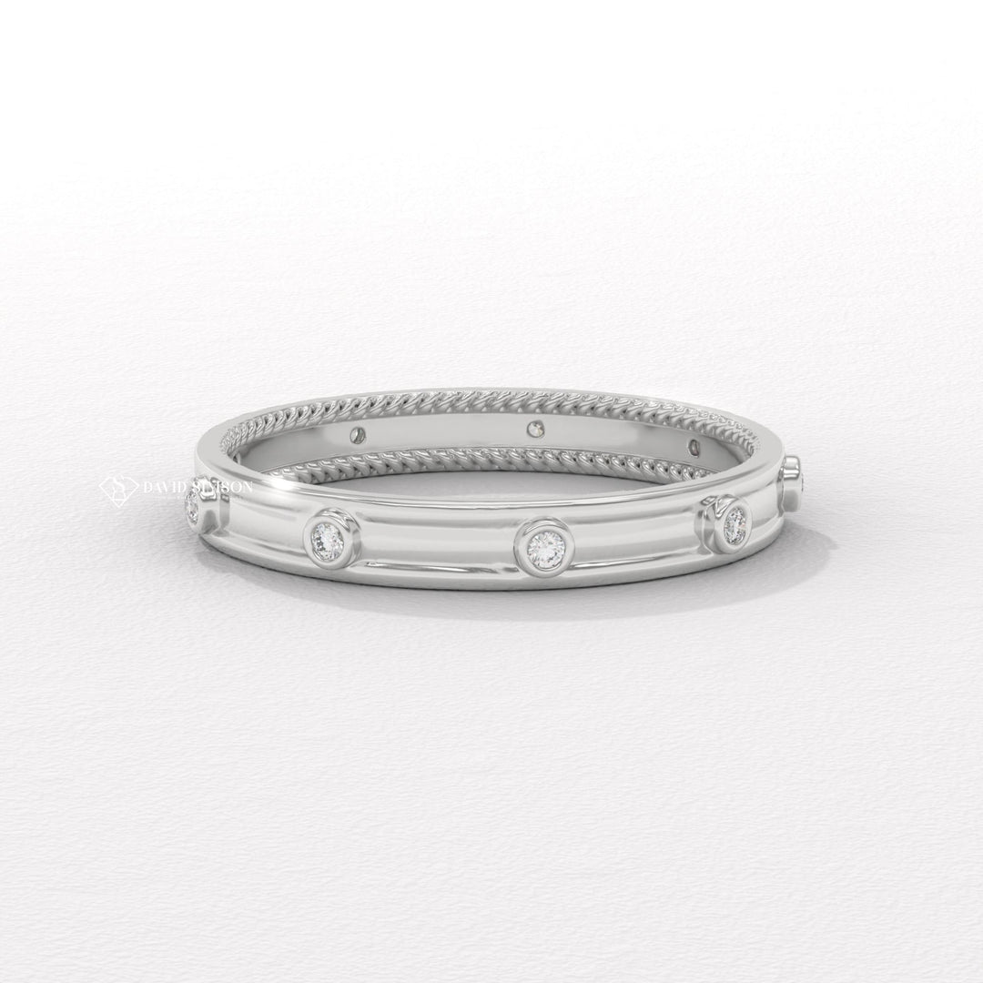 Full Eternity Ring
Round Cut Milgrain
Dainty Milgrain Ring
Minimalist Vintage Band
Detailed Wedding Band