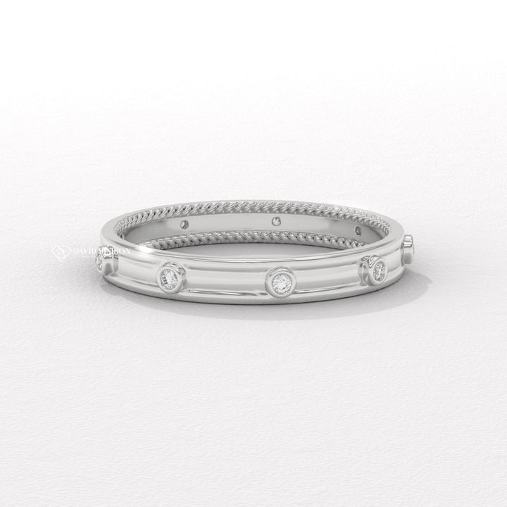 Full Eternity Ring
Round Cut Milgrain
Dainty Milgrain Ring
Minimalist Vintage Band
Detailed Wedding Band
