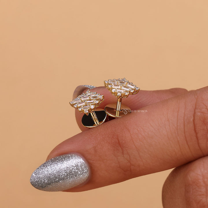 Round Cut Moissanite
Cluster Diamond Alternative
Art Deco Stud Earrings
Moissanite Jewelry
