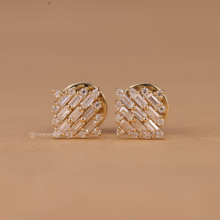 High Refractive Sparkle
Minimalist Cluster Studs
14k Moissanite Studs
Round Moissanite Jewelry
Baguette Cut Earrings
