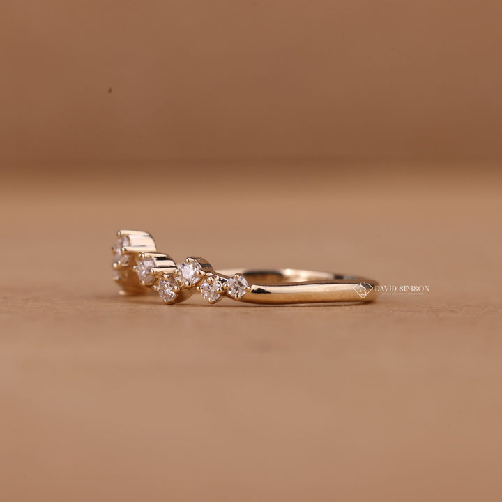 Zig Zag Stacking Band
Moissanite Chevron Band
Round Cut Zig Zag Ring
14K Gold Curved Band
Ethical Moissanite Band