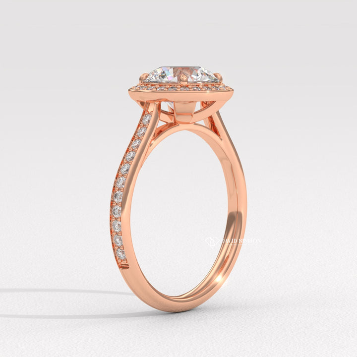 Round handcrafted diamond engagement ring, Round certified diamond engagement ring, Round vintage diamond engagement ring, Round antique diamond engagement ring, 