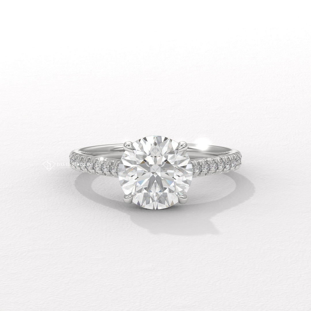 Round best diamond engagement ring, Round top-rated diamond engagement ring, Round handmade diamond engagement ring, Round customized diamond engagement 