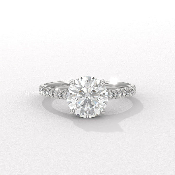 Round best diamond engagement ring, Round top-rated diamond engagement ring, Round handmade diamond engagement ring, Round customized diamond engagement 