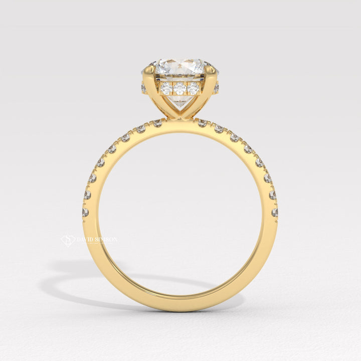 Round channel set engagement ring, Round unique engagement ring, Round traditional engagement ring, Round minimalist engagement ring, Round delicate engagement ring, Round timeless engagement ring, Round elegant engagement ring