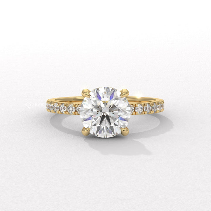 Round halo engagement ring, Round pave engagement ring, Round vintage engagement ring, Round classic engagement ring, Round modern engagement ring, Round three-stone engagement ring, 