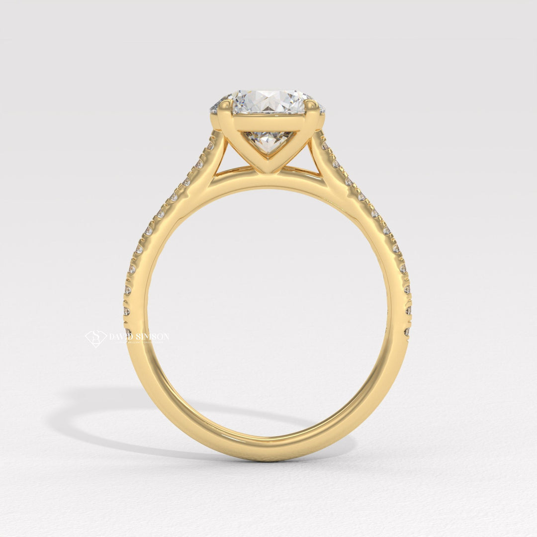 Round custom diamond engagement ring, Round made-to-order diamond engagement ring, Round personalized diamond engagement ring, Round exclusive diamond engagement ring,