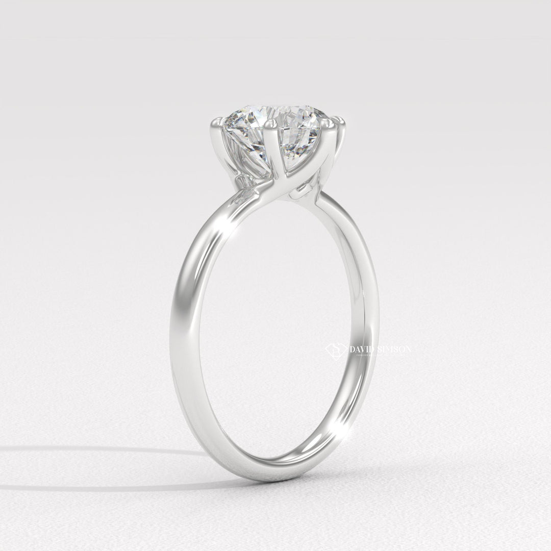 Round made-to-order engagement ring, Round personalized engagement ring, Round exclusive engagement ring, Round engraved engagement ring, Round halo 