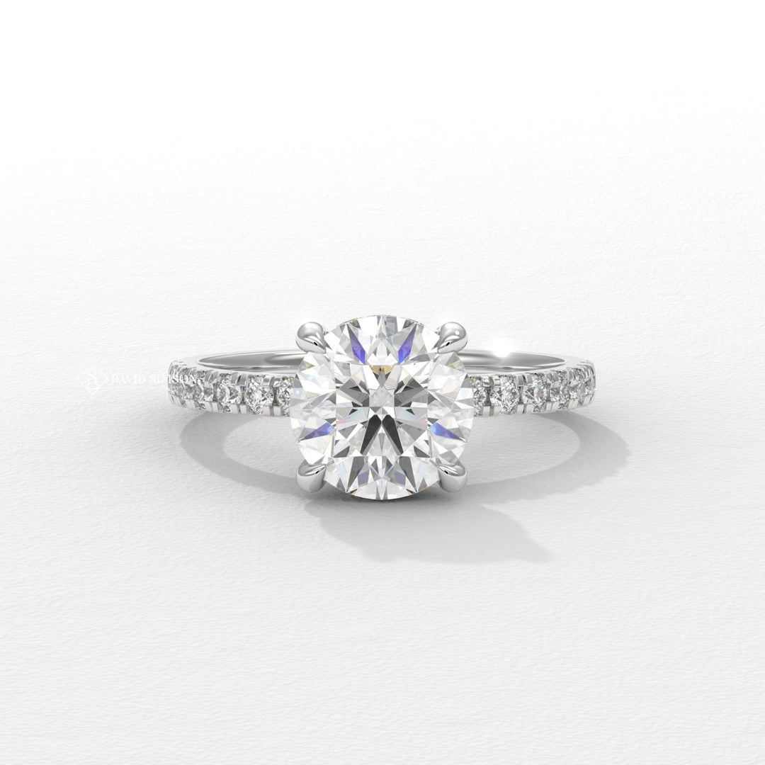 Round ethical engagement ring, Round sustainable engagement ring, Round conflict-free engagement ring, Round lab-grown engagement ring, Round natural engagement ring, Round certified engagement
