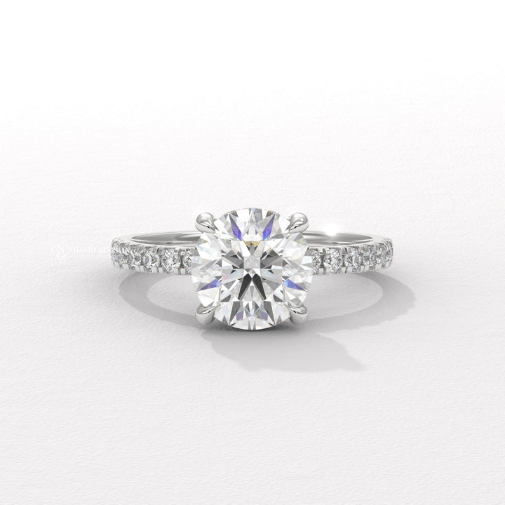 Round ethical engagement ring, Round sustainable engagement ring, Round conflict-free engagement ring, Round lab-grown engagement ring, Round natural engagement ring, Round certified engagement
