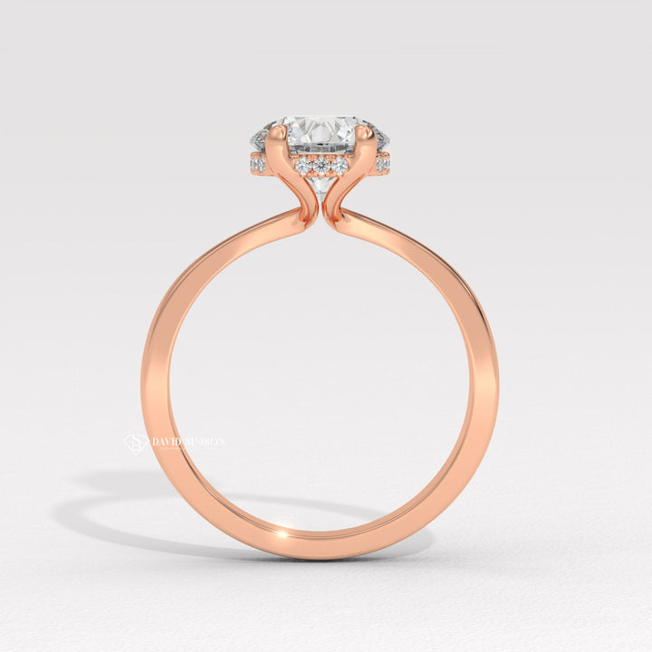 Round handmade engagement ring, Round customized engagement ring, Round made-to-order engagement ring, Round personalized engagement ring, Round exclusive engagement ring, Round engraved engagement ring, Round halo diamond engagement ring