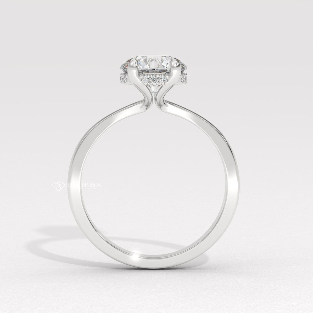 Round excellent cut diamond engagement ring, Round very good cut diamond engagement ring, Round fair cut diamond engagement ring, Round good cut diamond engagement ring