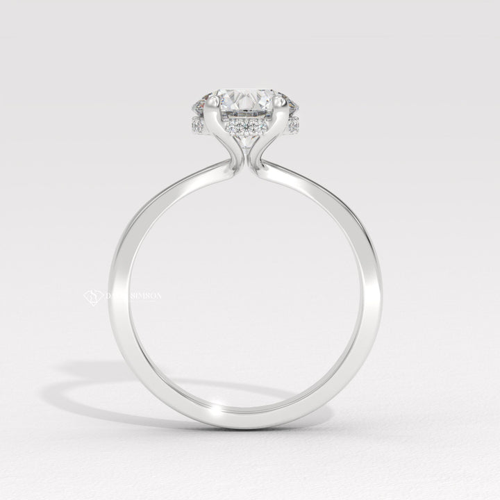 Round excellent cut diamond engagement ring, Round very good cut diamond engagement ring, Round fair cut diamond engagement ring, Round good cut diamond engagement ring