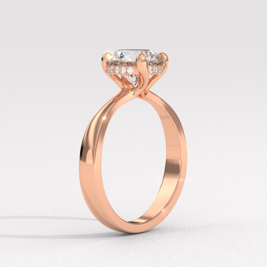 Round luxury diamond engagement ring, Round discount diamond engagement ring, Round designer diamond engagement ring, Round handcrafted diamond engagement ring, Round certified diamond engagement ring, Round vintage diamond engagement ring