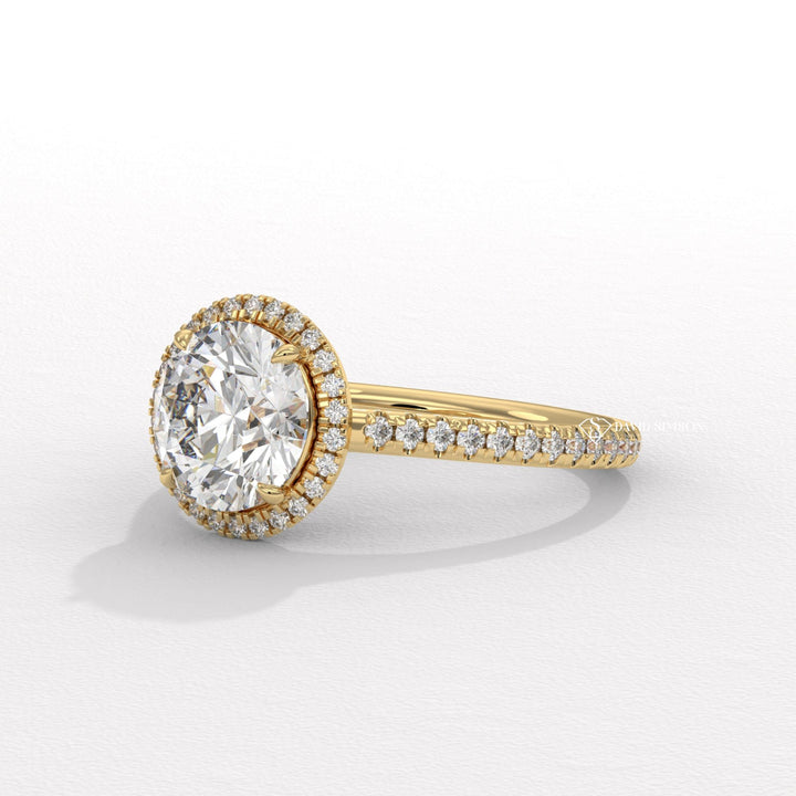 Round ethical engagement ring, Round sustainable engagement ring, Round conflict-free engagement ring, Round lab-grown engagement ring, Round natural engagement ring, 
