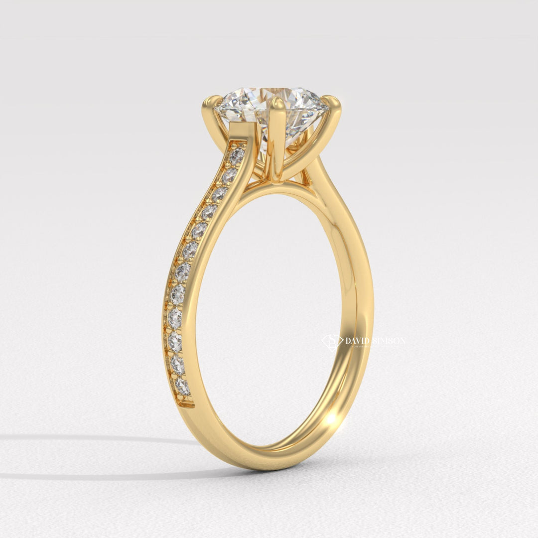 Round high-quality engagement ring, Round cheap engagement ring, Round best engagement ring, Round top-rated engagement ring, Round online engagement ring,